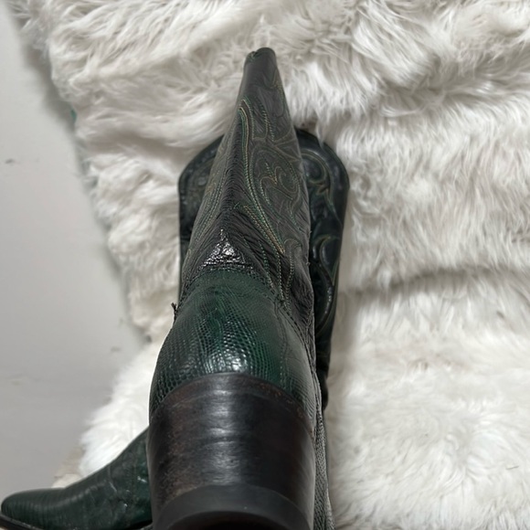 Emerald green real leather Dan Post cowgirl boots, no longer sold and very rare! - Picture 5 of 9